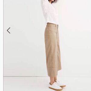 Madewell Langford Wide-Leg Crop Pants in Latte size 27